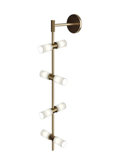 ModernRail LED Wall Sconce in Aged Brass (182|700MDWS3CRR)