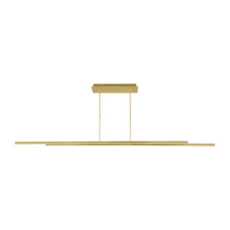 Stagger LED Linear Suspension in Natural Brass (182|700LSSTG284NBLED927)