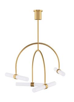Calumn LED Chandelier in Natural Brass (182|700CLM4NBLED930)