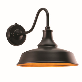 Dorado One Light Outdoor Wall Mount in Dark Bronze and Light Gold (63|T0367)