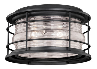 Hyannis Two Light Outdoor Flush Mount in Textured Black (63|T0167)
