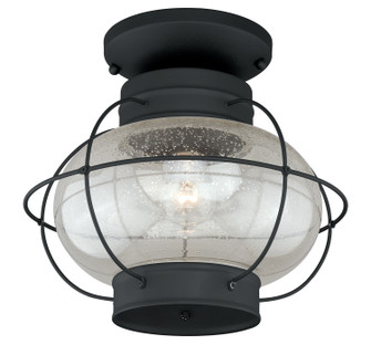 Chatham One Light Outdoor Semi Flush Mount in Textured Black (63|T0144)