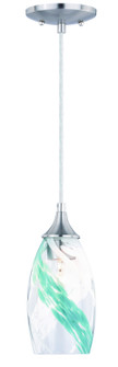 Milano One Light Mini Pendant in Satin Nickel (63|P0278)