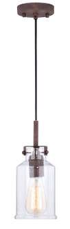 Milone One Light Mini Pendant in Textured Rustic Bronze (63|P0259)