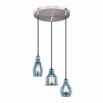 Millie Three Light Mini Pendant in Satin Nickel/Oil Rubbed Bronze (63|P0250)