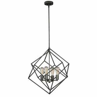 Rad Four Light Pendant in Warm Pewter (63|P0187)