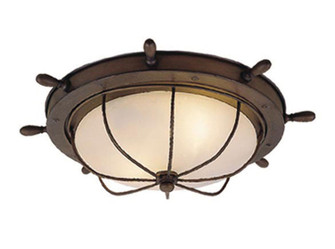 Orleans Two Light Outdoor Flush Mount in Antique Red Copper (63|OF25515RC)