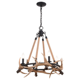 Breckenridge Four Light Chandelier in Aged Iron (63|H0262)