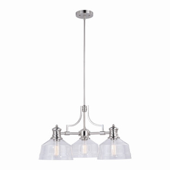 Beloit Three Light Chandelier in Satin Nickel (63|H0220)