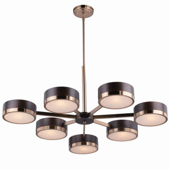 Madison Seven Light Chandelier in Architectural Bronze/Natural Brass (63|H0219)