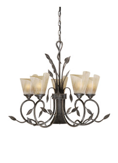 Capri Six Light Chandelier in Black Walnut (63|CPCHB006BW)