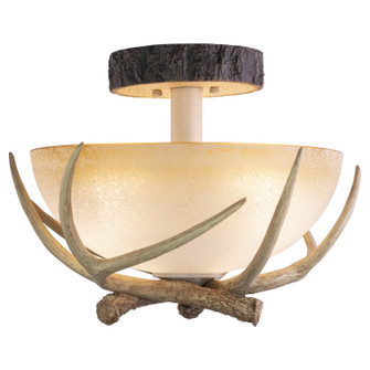 Lodge Three Light Semi Flush Mount in Noachian Stone (63|CF33016NS)