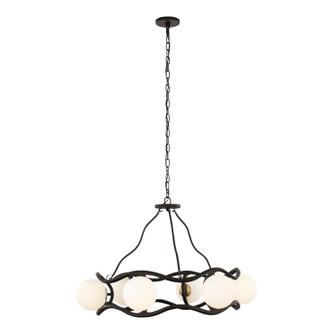 Black Betty Six Light Chandelier in Carbon/French Gold (137|374C06CBFG)