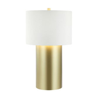 Secret Agent One Light Table Lamp in Painted Gold/White Leather (137|368T01GOW)