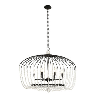 Voliere Six Light Pendant in Matte Black (137|343N06MB)
