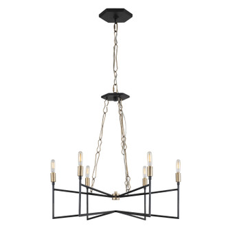 Bodie Six Light Chandelier in Havana Gold/Carbon (137|314C06HGCB)