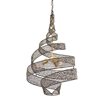 Flow Three Light Pendant in Matte Black/French Gold (137|240P03MBFG)