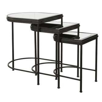 India Nesting Tables, S/3 in Matte Black (52|24965)