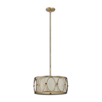 Ovala Three Light Pendant in Antiqued Gold Leaf (52|21955)