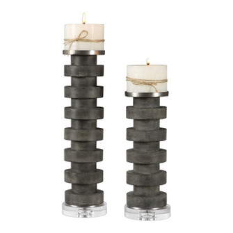 Karun Candleholders, Set/2 in Brushed Nickel (52|18818)