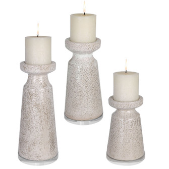 Kyan Candleholders, S/3 in Ombre, Light Antique Sand (52|17966)
