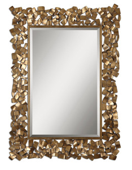 Capulin Mirror in Antiqued Gold Leaf w/Light Gray Glaze (52|12816)