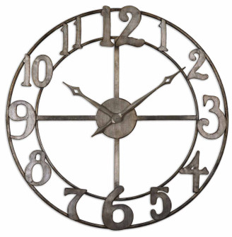 Delevan Wall Clock in Antiqued Silver Leaf (52|06681)