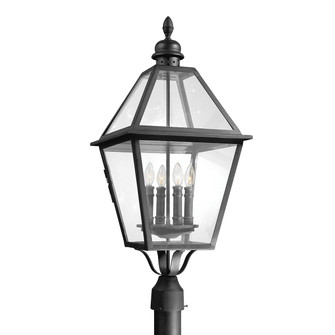 Townsend Four Light Post Lantern in Textured Black (67|P9626TBK)