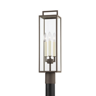 Beckham Three Light Outdoor Post Mount in Textured Bronze (67|P6385TBZ)