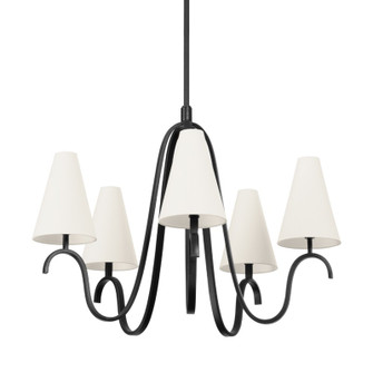 Melor Five Light Chandelier in Forged Iron (67|F9341FOR)