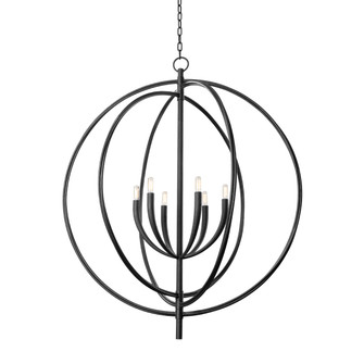 Fillea Six Light Chandelier in Black Iron (67|F8840BI)