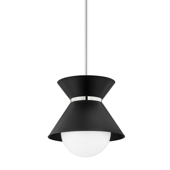 Scout One Light Pendant in Soft Black/Polished Nickel (67|F8615SBKPN)