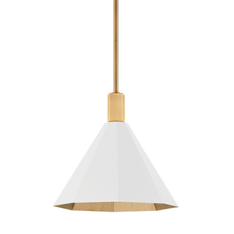 Huntley One Light Pendant in Patina Brass (67|F8315PBRSWH)