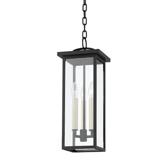 Eden Three Light Outdoor Pendant in Textured Black (67|F7520TBK)
