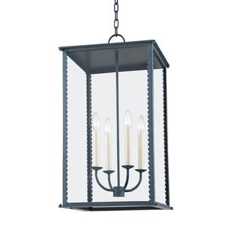 Zuma Four Light Outdoor Lantern in Verdigris (67|F6715VER)