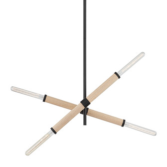 Cruiz Four Light Island Pendant in Soft Black (67|F6704SBK)