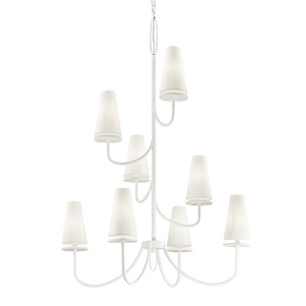 Marcel Eight Light Chandelier in Gesso White (67|F6288GSW)