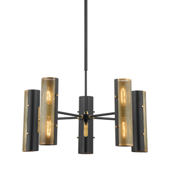 Mikka Ten Light Chandelier in Patina Brass (67|F5630PBRSBK)