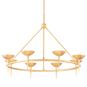 Cecilia Eight Light Chandelier in Vintage Gold Leaf (67|F2608VGL)