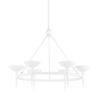 Cecilia Six Light Chandelier in Gesso White (67|F2606GSW)