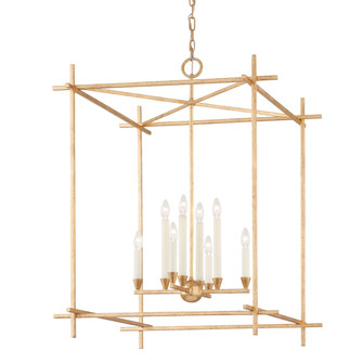 Huck Eight Light Lantern in Vintage Gold Leaf (67|F1099VGL)