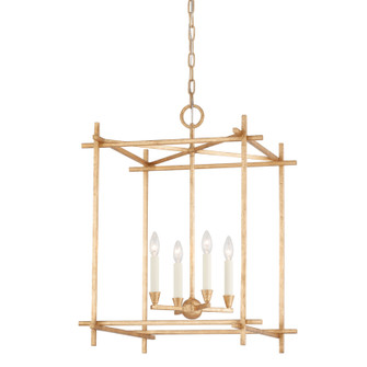 Huck Four Light Lantern in Vintage Gold Leaf (67|F1097VGL)