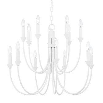 Cate 14 Light Chandelier in Gesso White (67|F1014GSW)