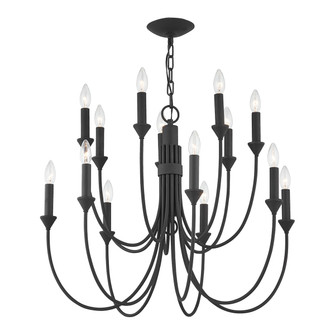 Cate 14 Light Chandelier in Forged Iron (67|F1014FOR)