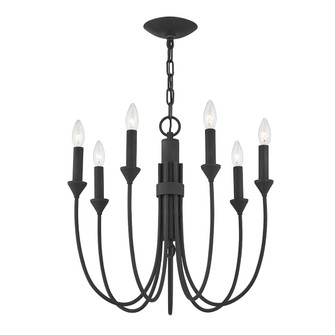 Cate Seven Light Chandelier in Forged Iron (67|F1007FOR)