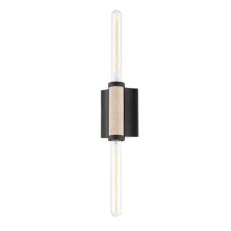 Cruiz Two Light Wall Sconce in Soft Black (67|B6702SBK)