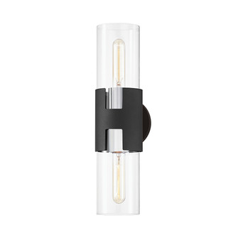Amado Two Light Wall Sconce in Polished Nickel (67|B3231PNTBK)