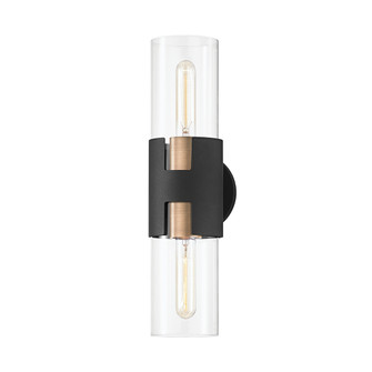Amado Two Light Wall Sconce in Patina Brass (67|B3231PBRTBK)