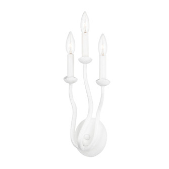 Reign Three Light Wall Sconce in Gesso White (67|B1083GSW)