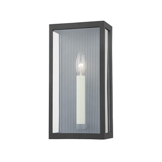 Vail One Light Outdoor Wall Sconce in Texture Black/Weathered Zinc (67|B1031TBKWZN)